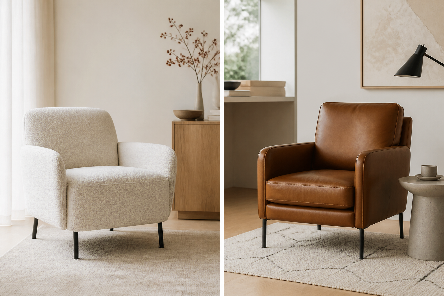 Fauteuil van stof of leer: welke bekleding past bij jou?